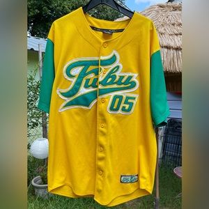 Vintage FUBU Sport Baseball Jersey Hip Hop Rap Urban Street, Men’s Size L